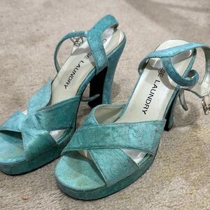 Chinese Laundry Turquoise Strappy Heels